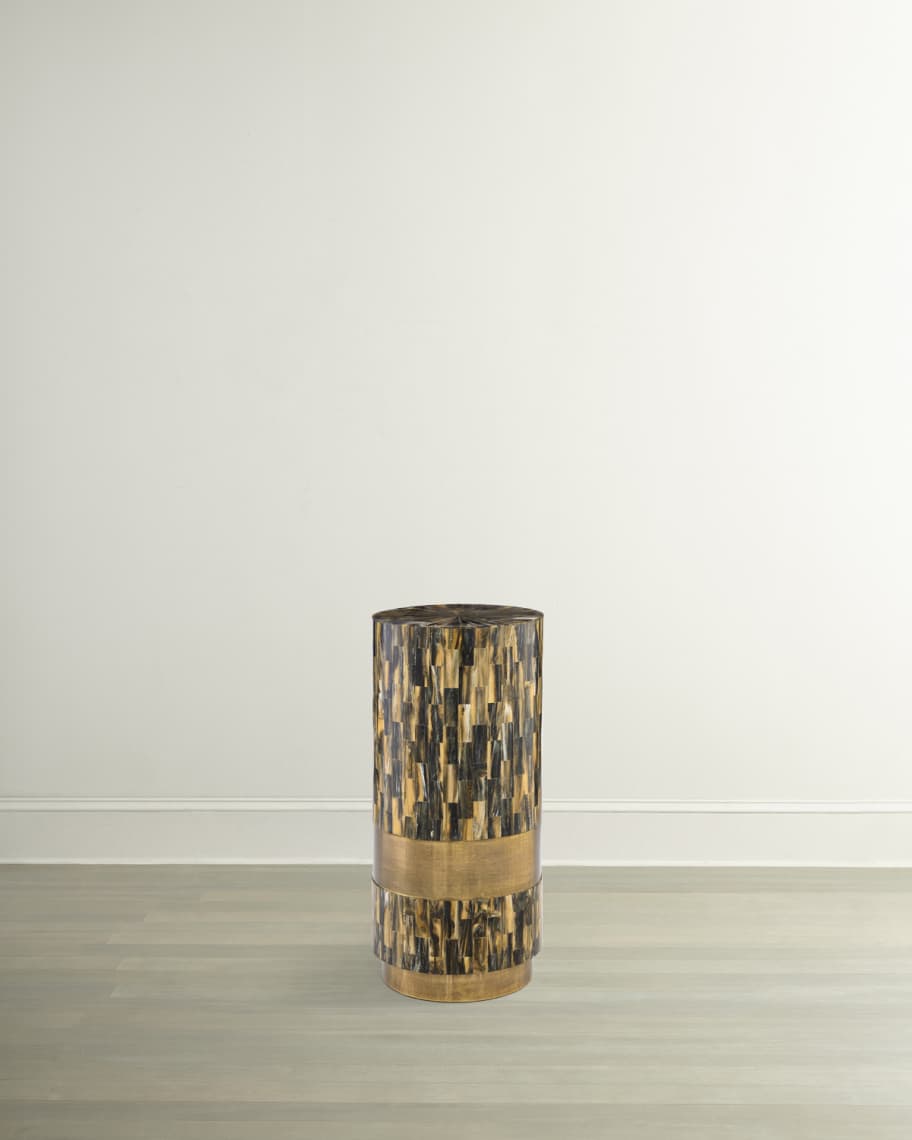 Image 2 of 8: Cairo Faux Horn Side Table