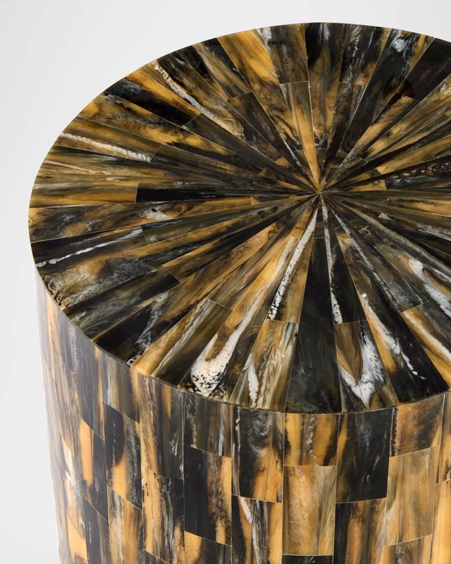 Image 3 of 8: Cairo Faux Horn Side Table