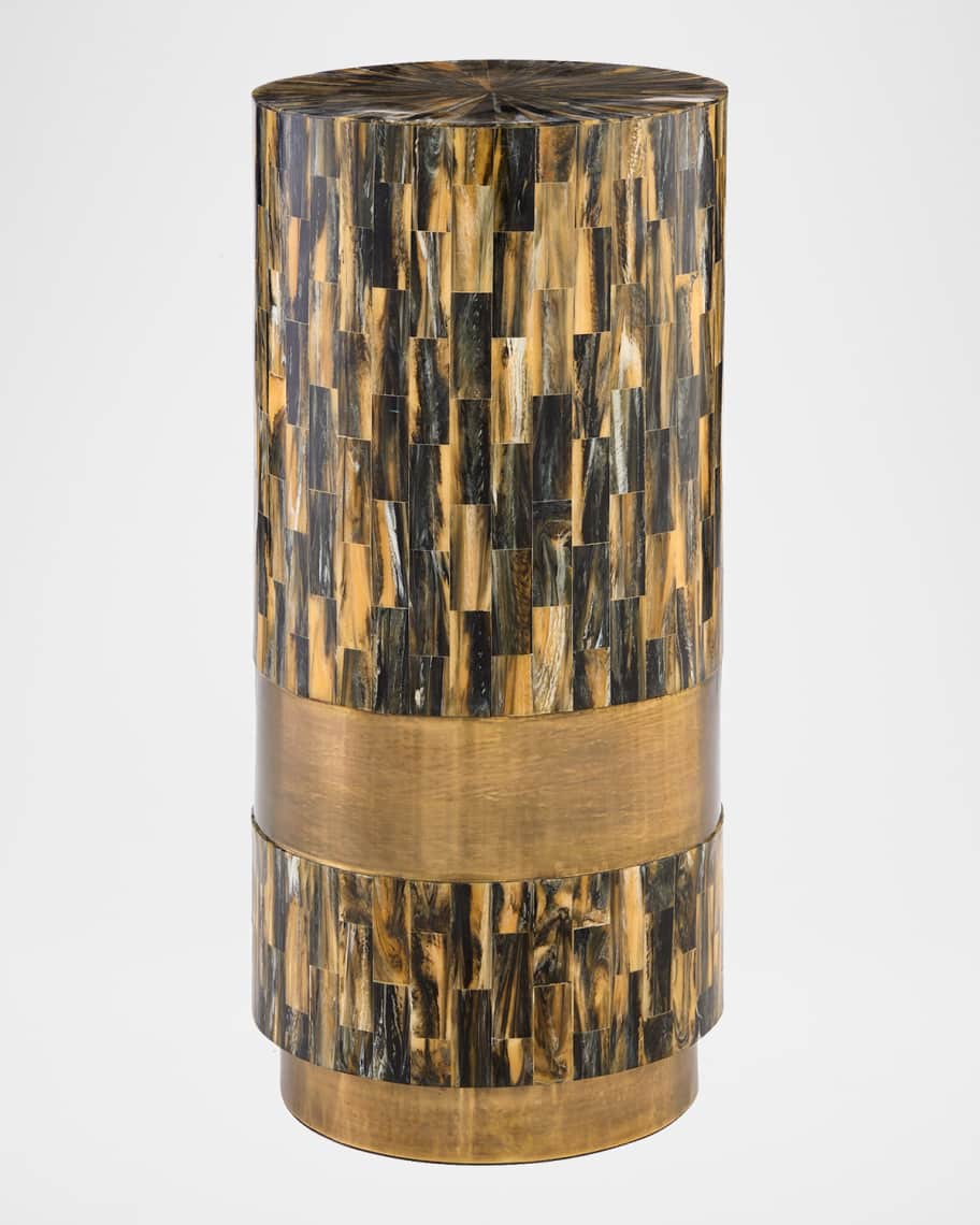 Image 1 of 8: Cairo Faux Horn Side Table