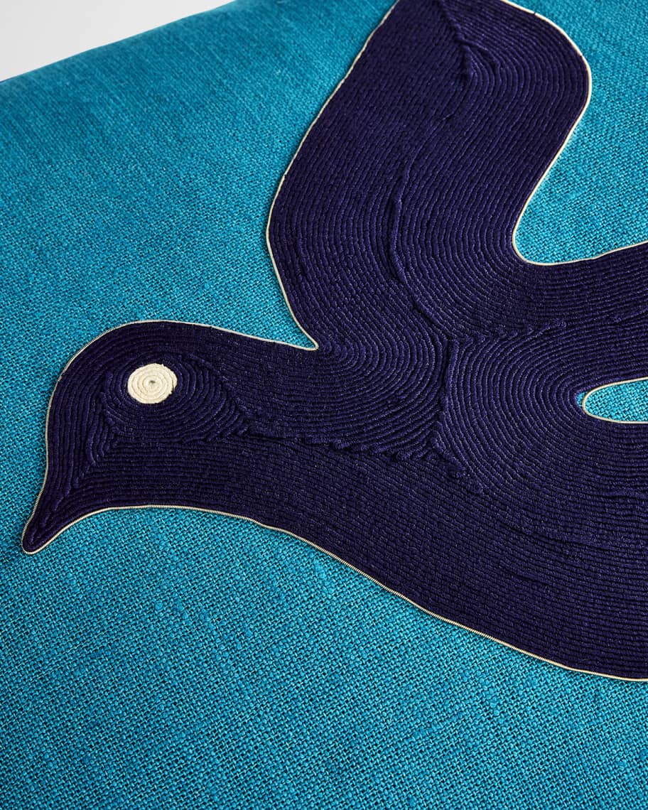 Image 2 of 3: Playa Corded Bird Accent Pillow, 20" Square