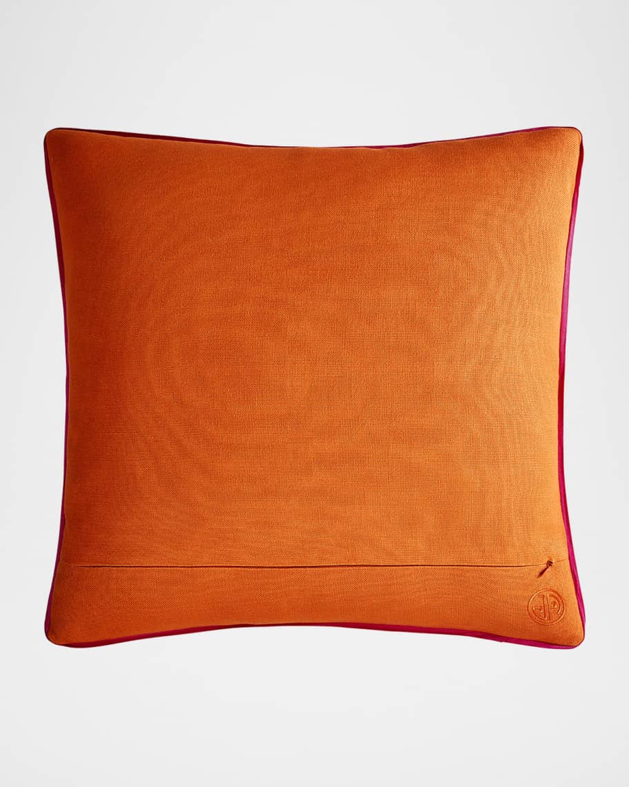 Image 3 of 3: Playa Corded Coral Accent Pillow, 22" Square