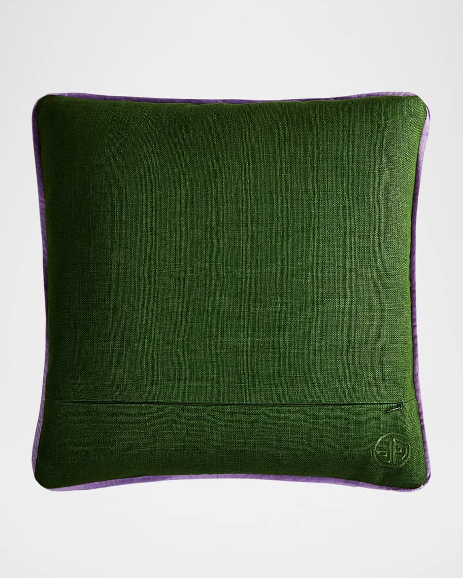 Image 3 of 3: Playa Corded Palm Tree Accent Pillow, 16" Square