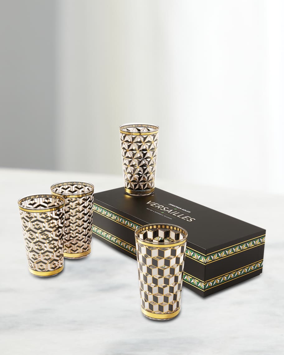 Image 1 of 2: Boxed Versailles Highball Glasses, Set of 4