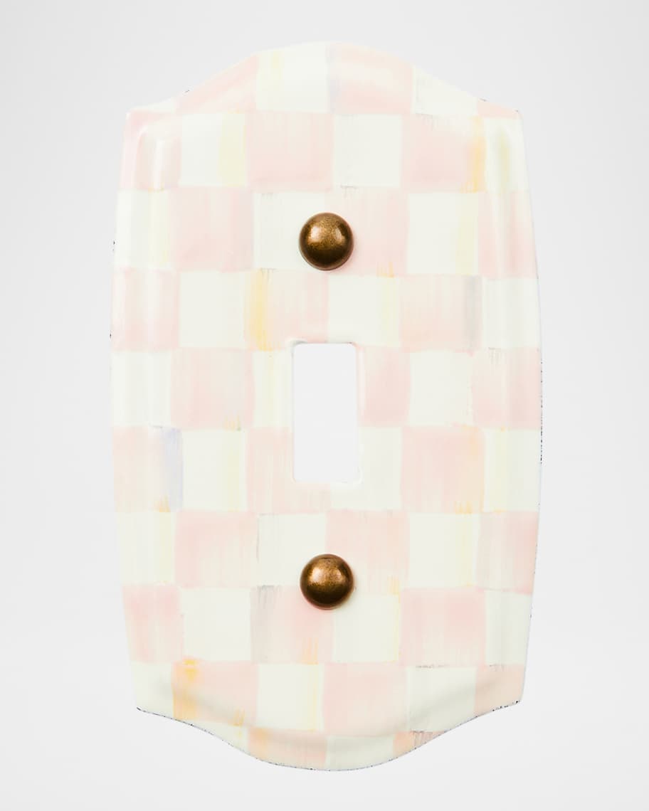 Image 2 of 2: Rosy Check Single Toggle Switch Plate