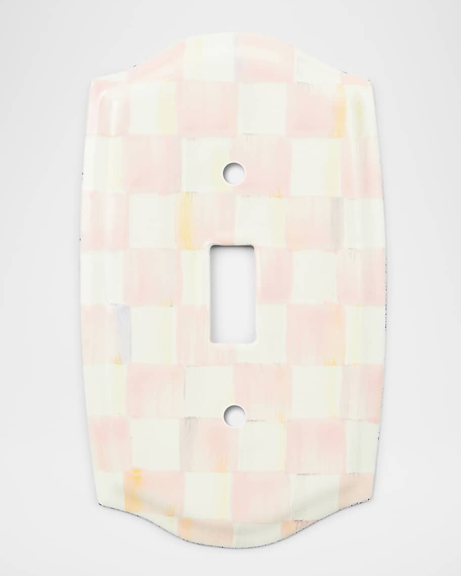 Image 1 of 2: Rosy Check Single Toggle Switch Plate