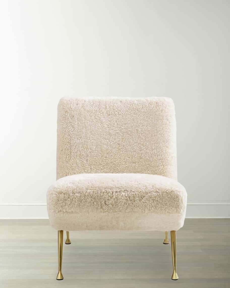 Image 1 of 4: Gainsbourg Shearling Slipper Chair