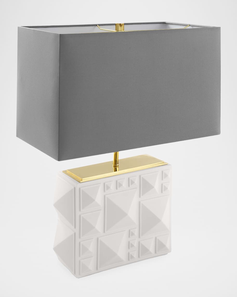 Image 2 of 3: Charade Studded 2-Light Table Lamp, 21"