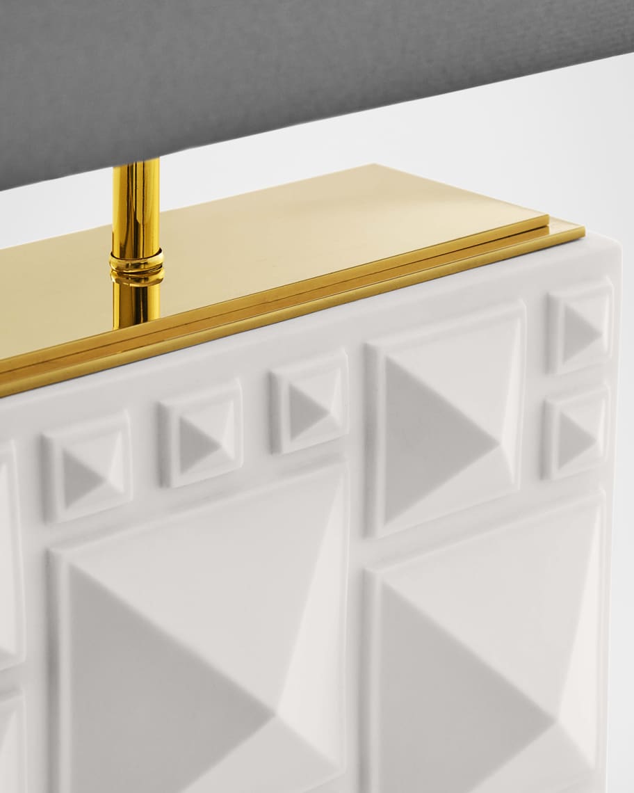 Image 3 of 3: Charade Studded 2-Light Table Lamp, 21"