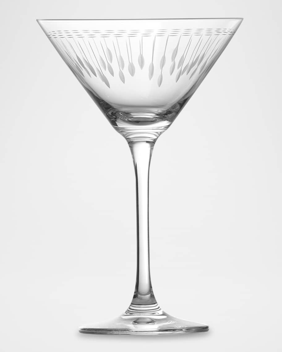 Image 1 of 2: Vanity Etched 9.1 oz. Martini Glasses, Set of 6