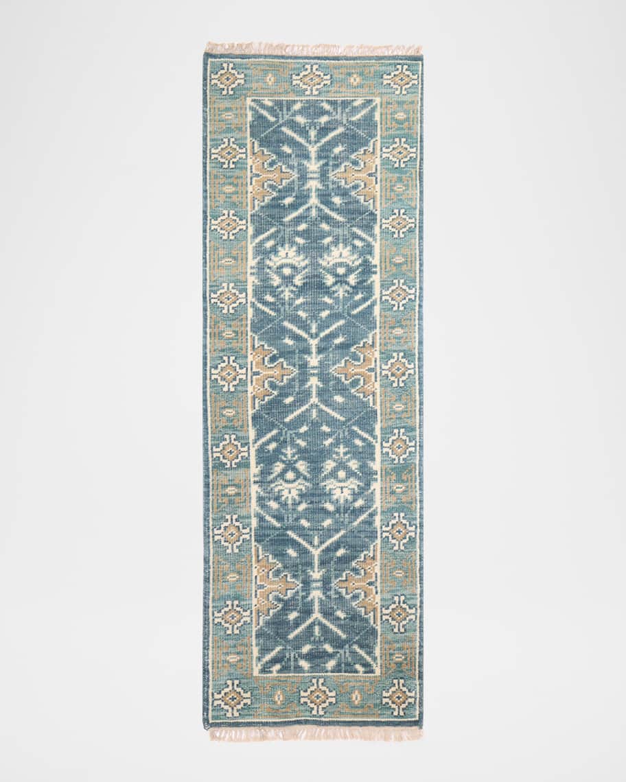 Image 1 of 7: Papi Hand-Knotted Runner, 3' x 8'