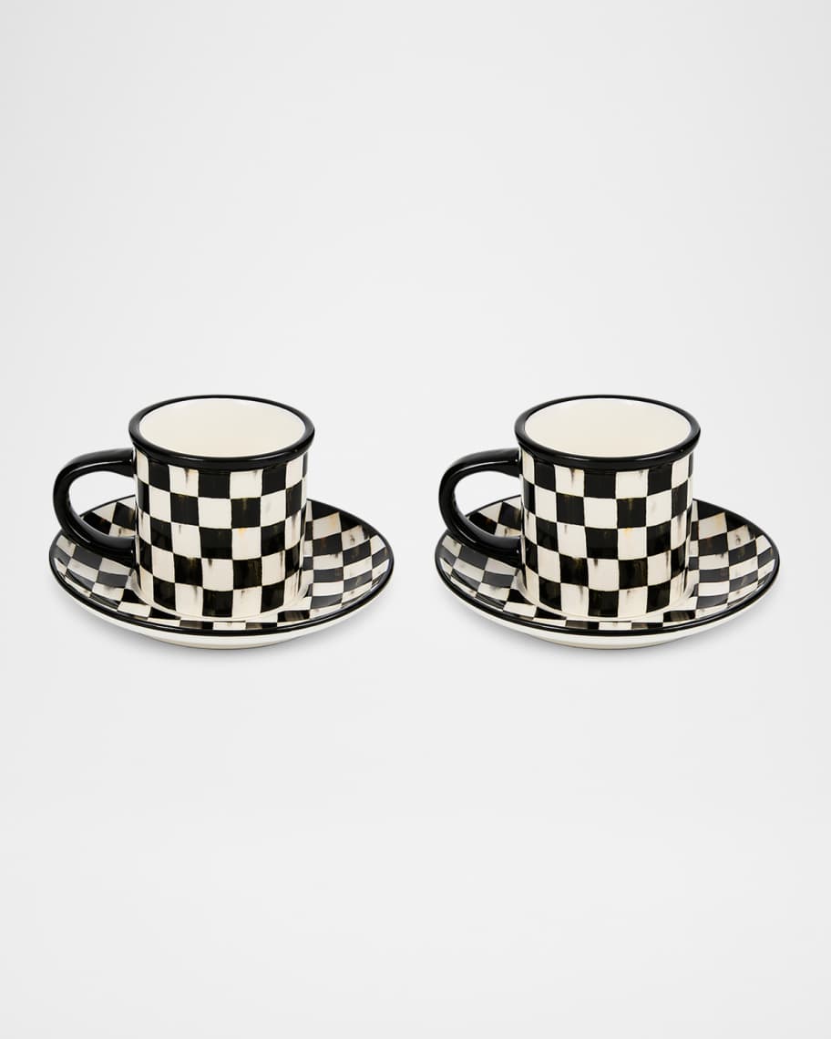 Courtly Check Espresso Cup & Saucer Set (2) main image 1