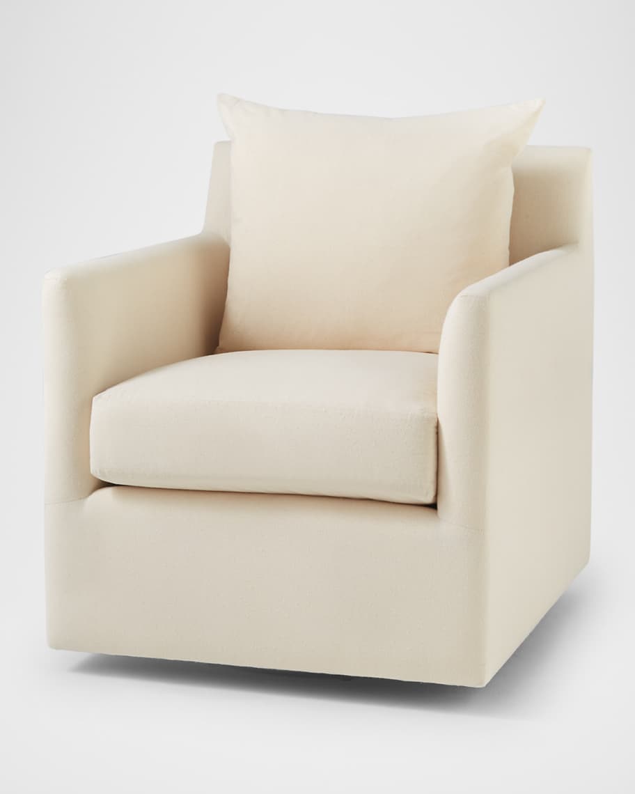 Image 3 of 4: Sorrel Muslin Swivel Chair