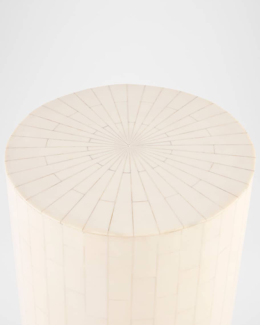 Image 3 of 6: Dorian Faux Bone Accent Table