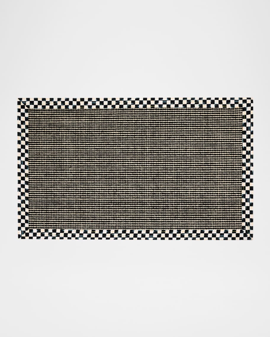 MacKenzie Childs Courtly Check Sisal Dot Hand Tufted Runner 3 #39 x 9