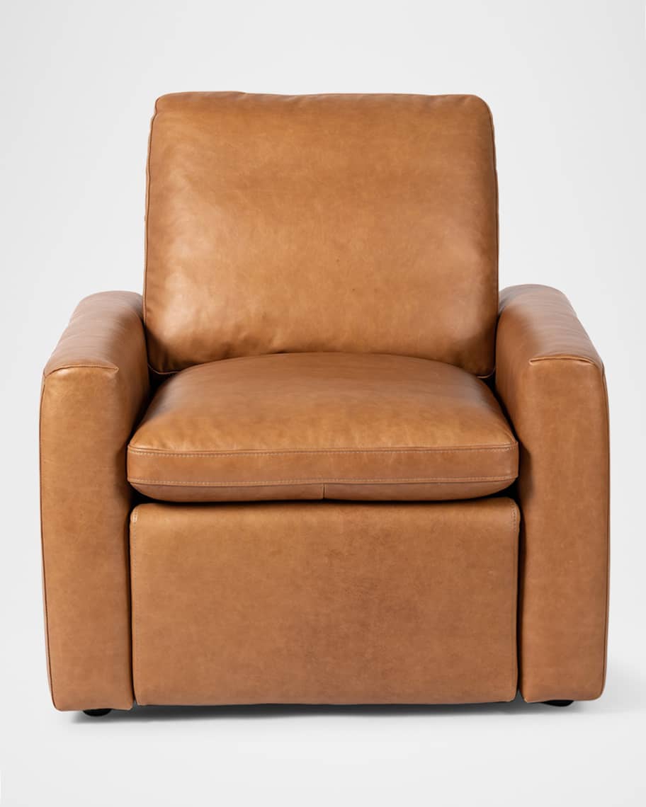 Image 1 of 8: Tillery Leather Power Recliner Chair