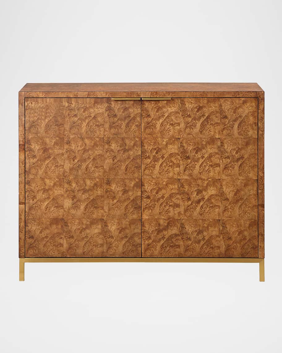 Image 2 of 7: Jethro 2-Door Burl Cabinet