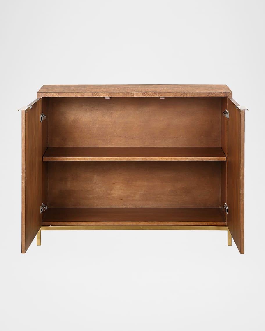 Image 3 of 7: Jethro 2-Door Burl Cabinet