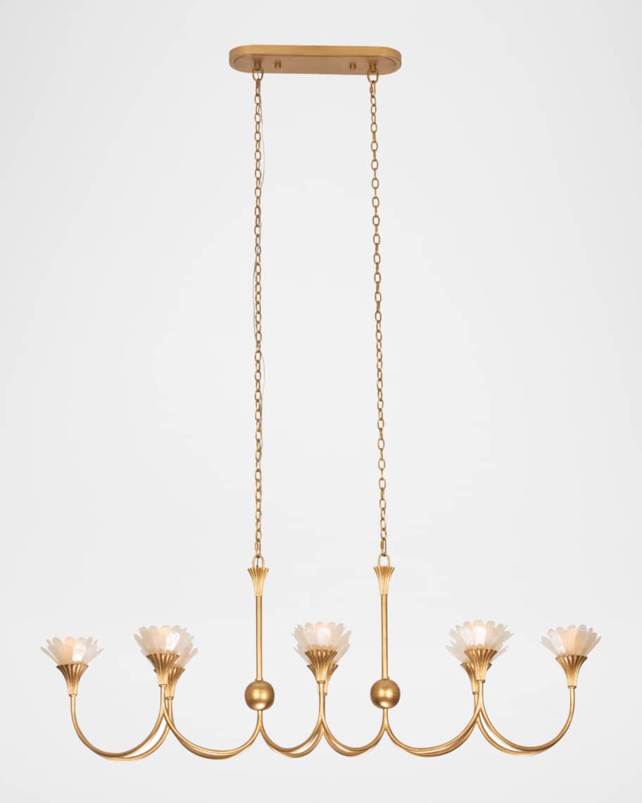 Image 1 of 1: Flora 54" 8-Light Capiz Shell Island Light