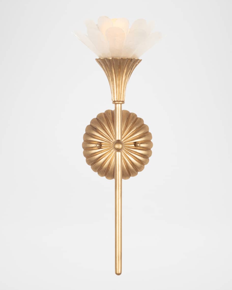 Image 1 of 1: Flora 17" Tall Capiz Shell Wall Sconce