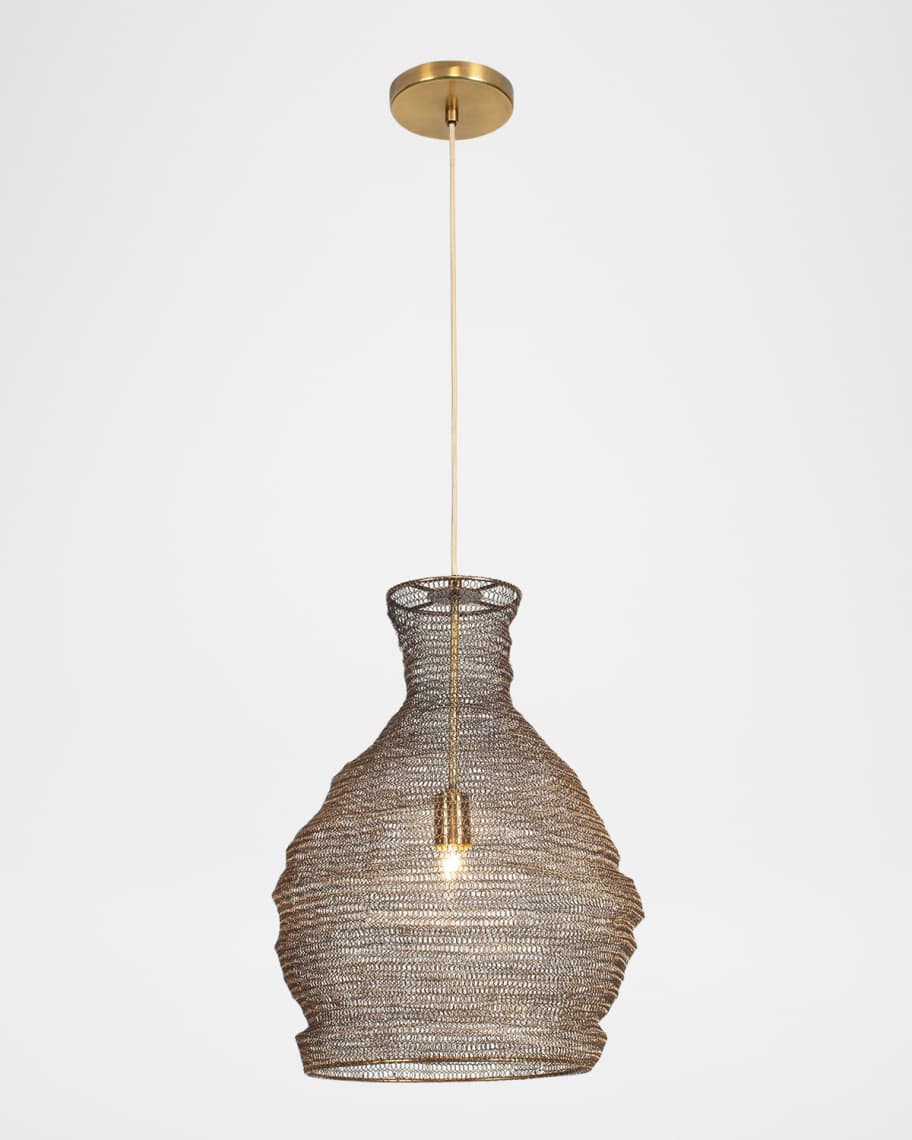 Image 2 of 6: Murmur 22" Woven Metal Pendant