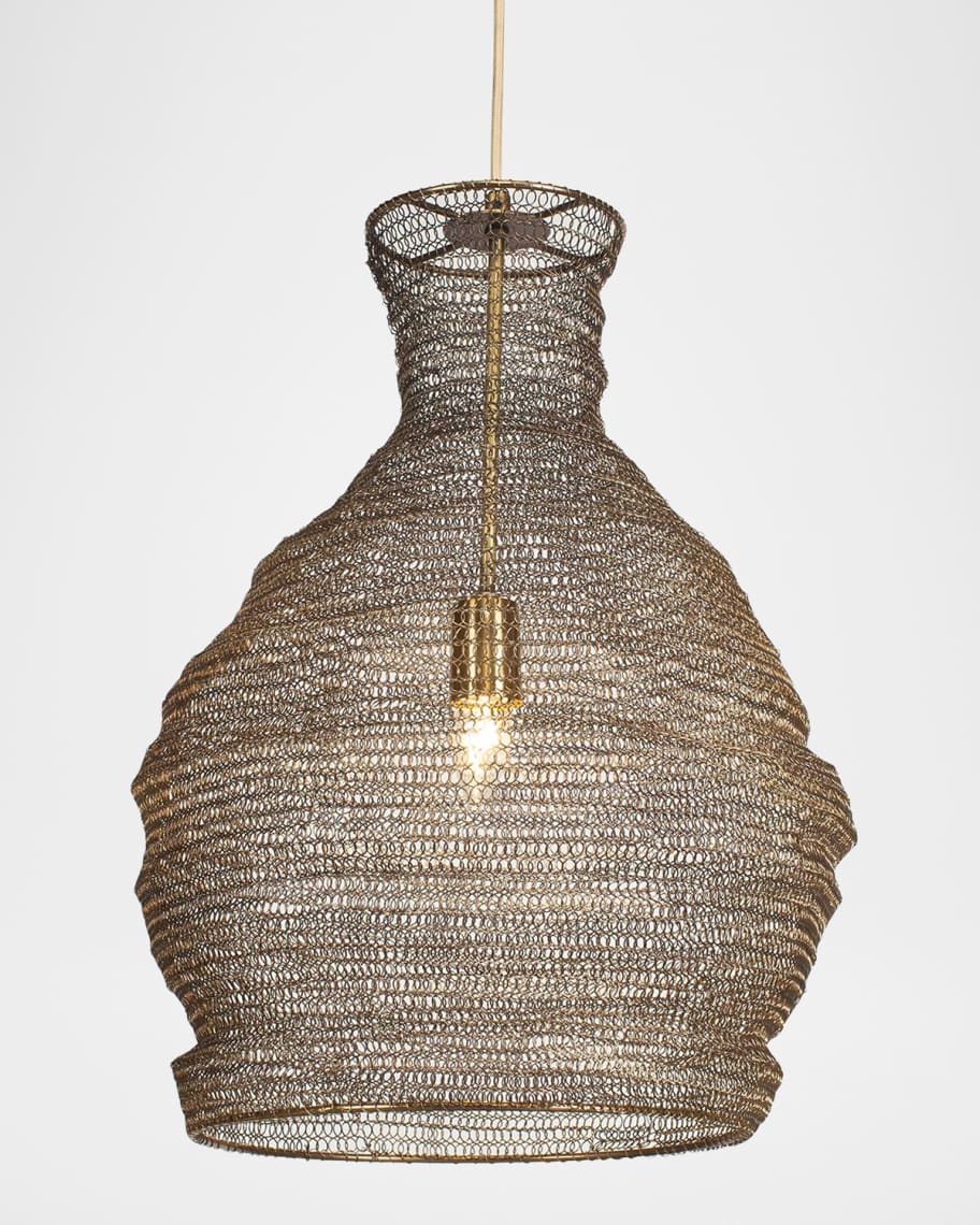 Image 3 of 6: Murmur 22" Woven Metal Pendant