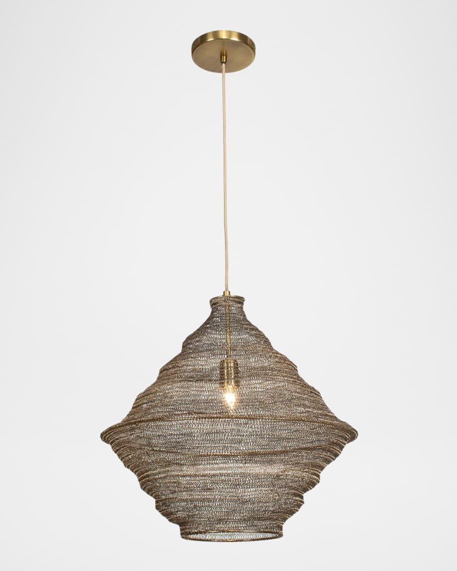 Image 2 of 6: Sigh 21" Woven Metal Pendant
