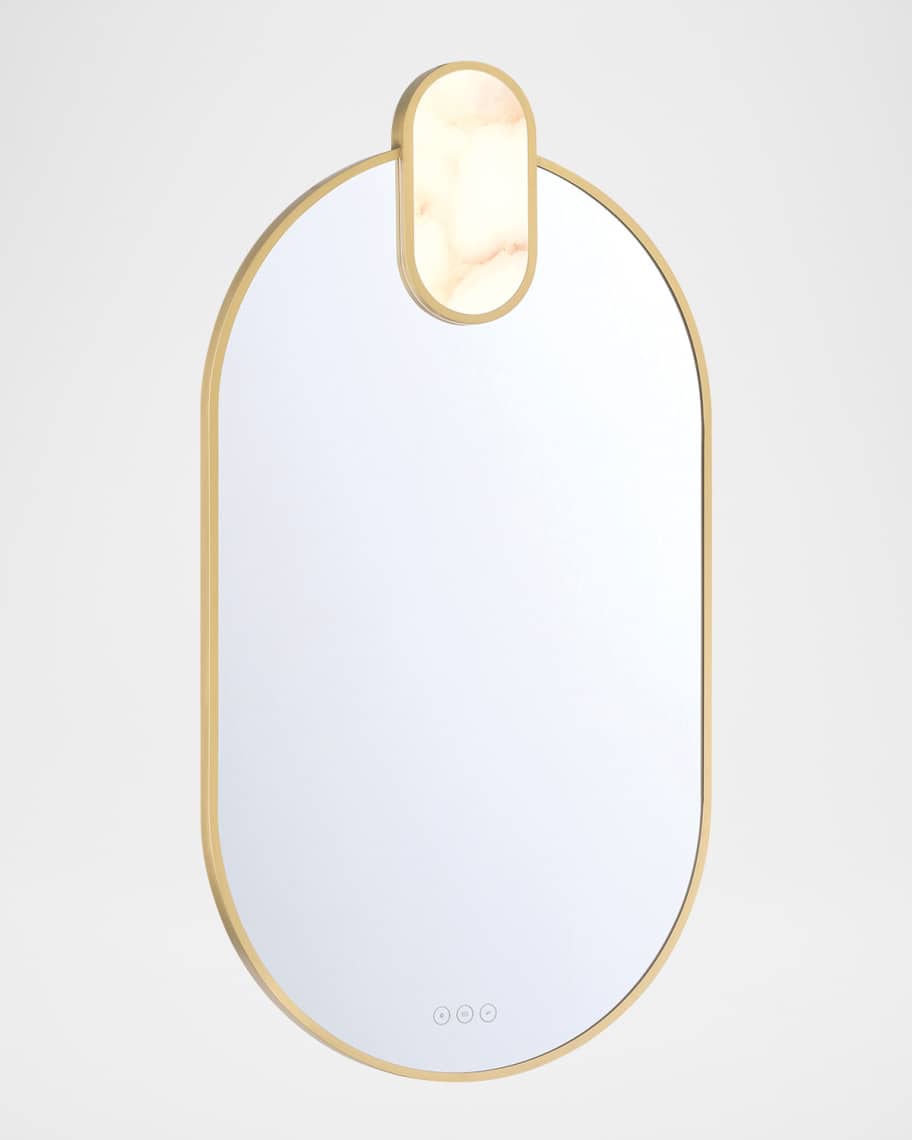 Image 1 of 5: Mrissa 39" LED Lighted Mirror, Gold