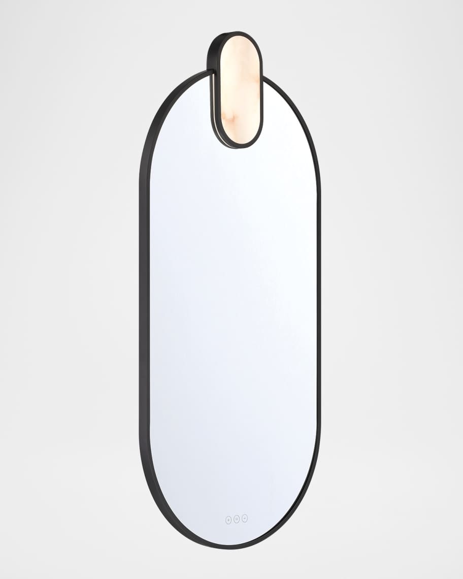 Image 3 of 4: Mrissa 45" LED Lighted Mirror, Black