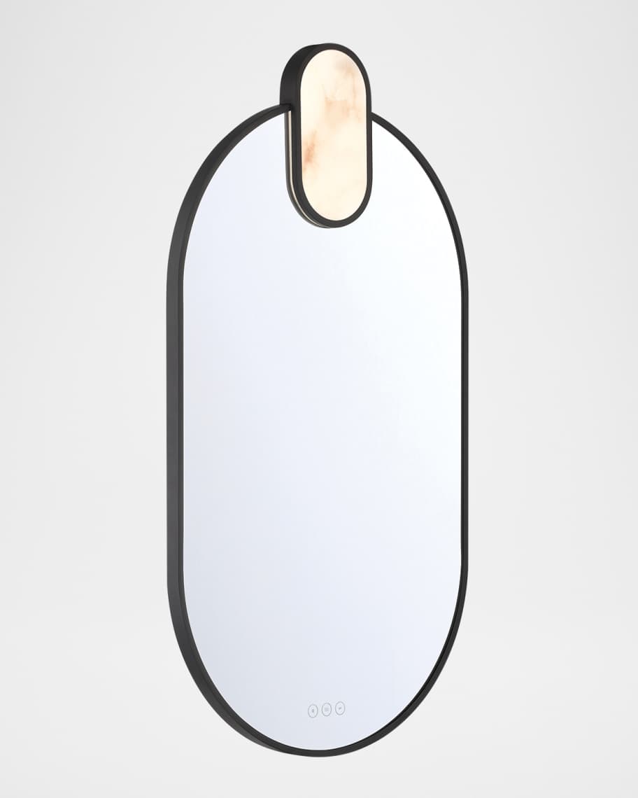 Image 3 of 6: Mrissa 39" LED Lighted Mirror, Black