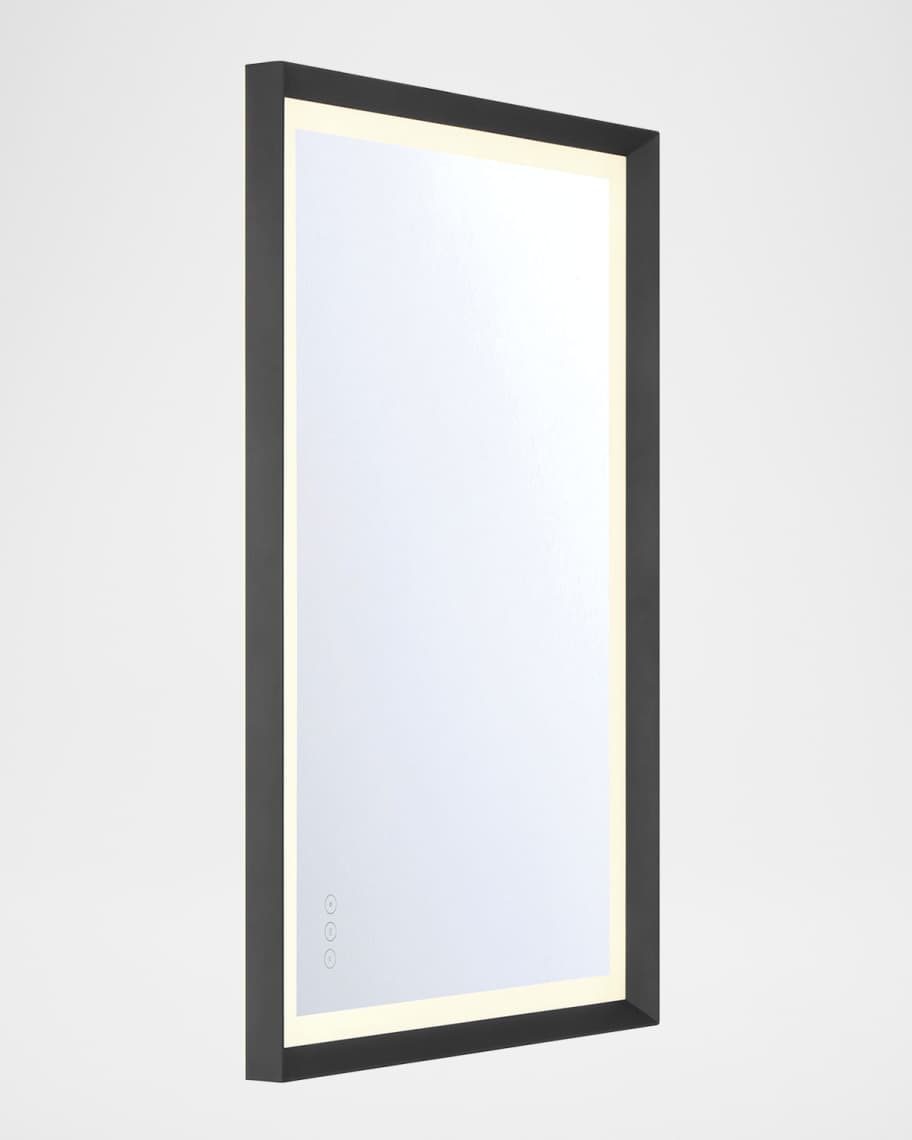 Image 3 of 5: Artell 36" LED Lighted Mirror, Black