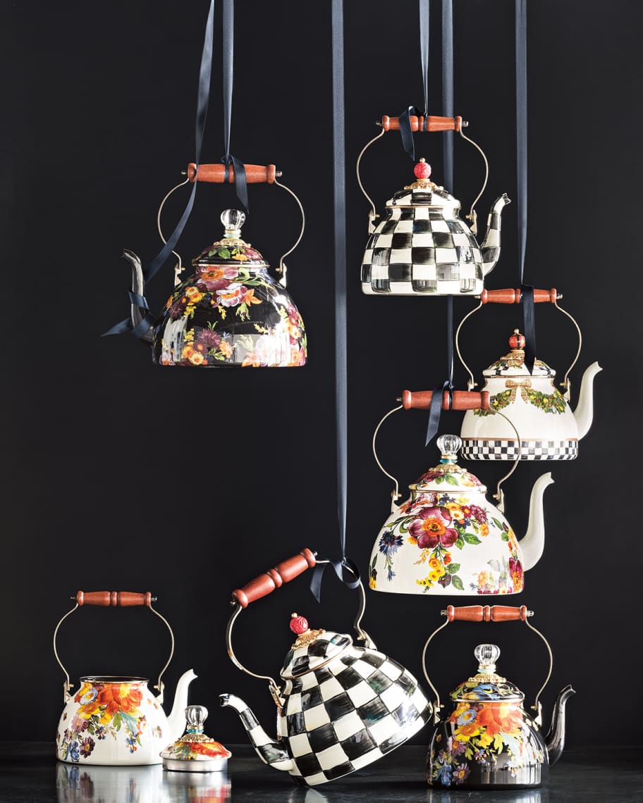 MacKenzie-Childs Courtly Check Tea Kettles & Matching Items 