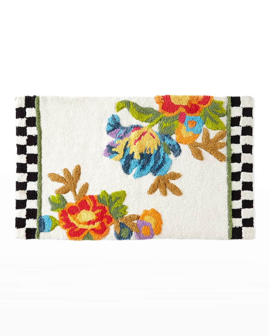 MacKenzieChilds Flower Market Bath Rug, 34" x 21" Horchow