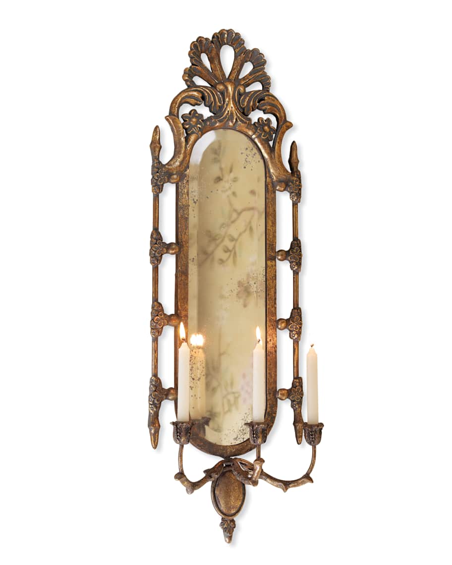 Mirrored candle deals sconce