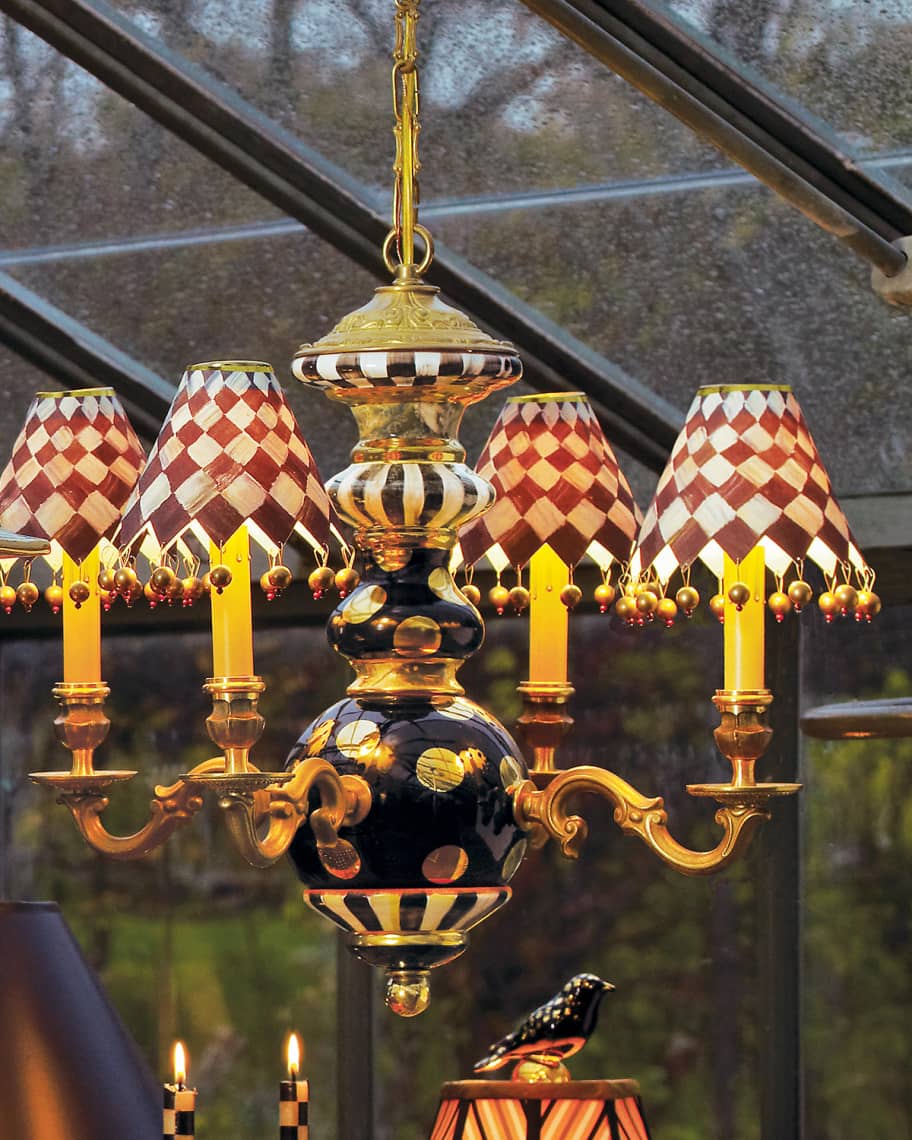 Image 2 of 3: Courtly Check Black Tie Chandelier