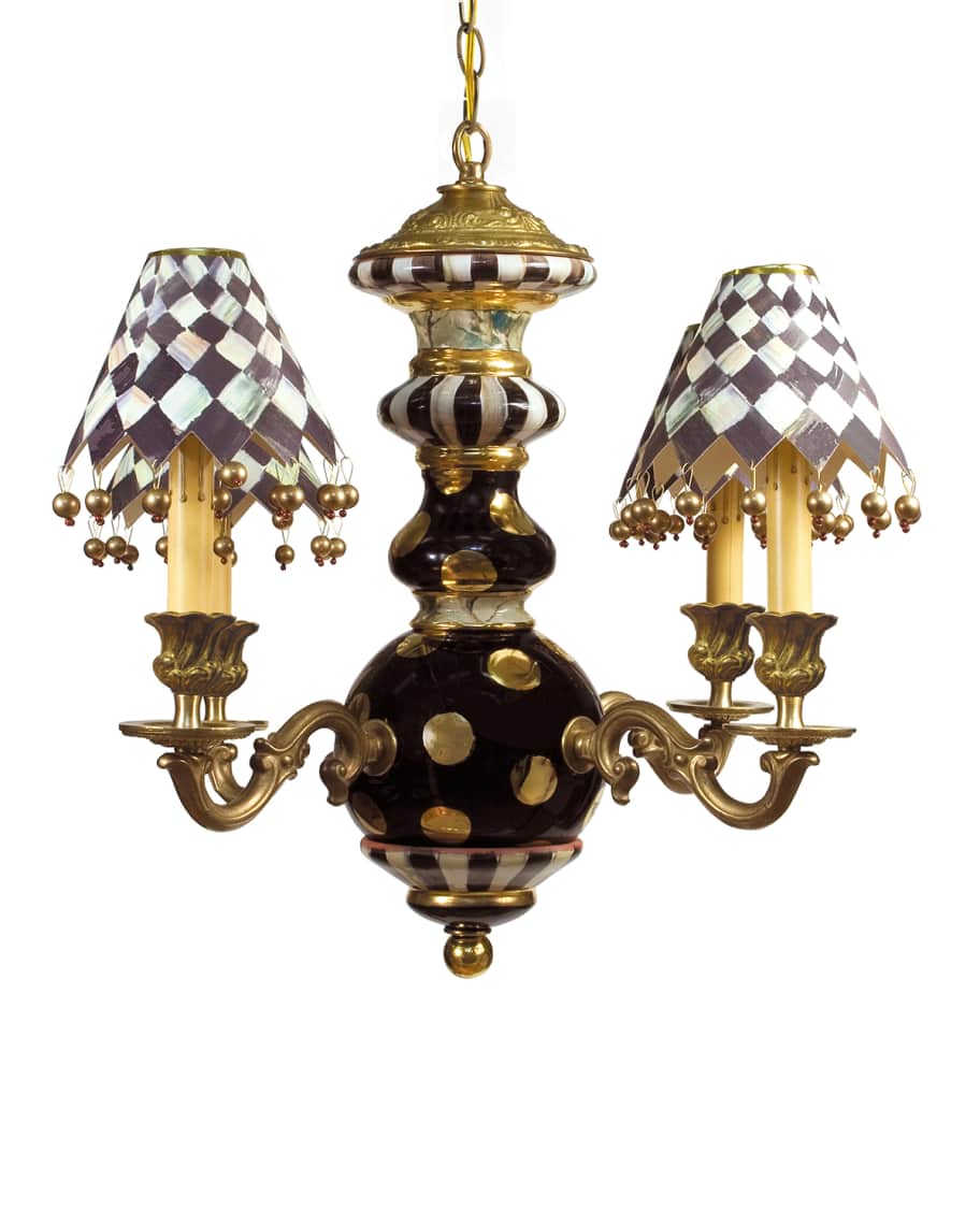 Image 1 of 3: Courtly Check Black Tie Chandelier