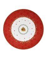 Image 1 of 5: Bernardaud Noel Red Gift Salad Plate