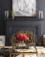 Image 2 of 2: Golden Branch Fireplace Screen