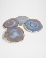 Image 1 of 2: ANNA New York Smoke/Silver Lumino Coasters, 4-Piece Set