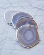 Image 2 of 2: ANNA New York Smoke/Silver Lumino Coasters, 4-Piece Set