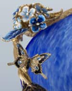 Image 4 of 4: Jay Strongwater Sophie Hydrangea Glass Bowl