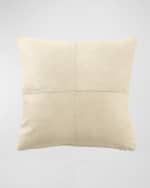 Image 1 of 3: Massoud Cream Leather Pillow