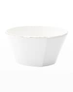 Image 1 of 2: Vietri Lastra Stacking Cereal Bowl, White
