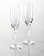 Image 1 of 2: Lalique 100 Points Champagne Flutes, Set of 2