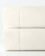 Image 2 of 2: Sferra Milos King Solid Sateen Flat Sheet