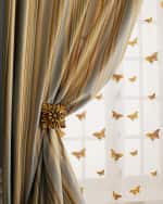 Image 1 of 2: Home Silks Each 96"L Milano Striped Curtain