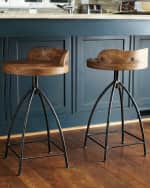 Image 5 of 6: Arteriors Henson Bar Stool, 30"