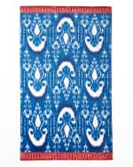 Image 2 of 2: John Robshaw Vaya Indigo Blue Beach Towel