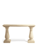 Image 3 of 3: Neiman Marcus Double Pedestal Outdoor Console Table