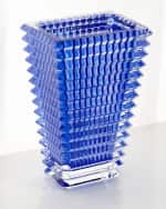 Image 1 of 2: Baccarat Blue Eye Small Rectangular Vase