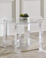 Image 1 of 2: Interlude Home Langston Acrylic Side Table